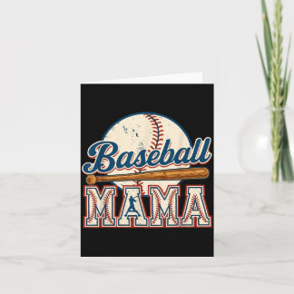 Vintage Baseball Mama Game Day Baseball Season Card