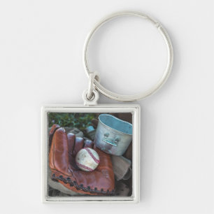 Vintage Baseball Mit and Ball Baseball Glove Amer Key Ring