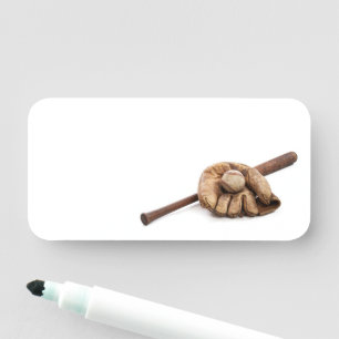 Vintage Baseball Name Tag