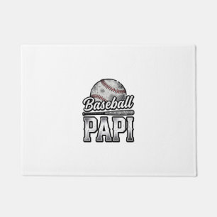 Vintage Baseball Papi Distressed Dad Shirt Design_ Doormat