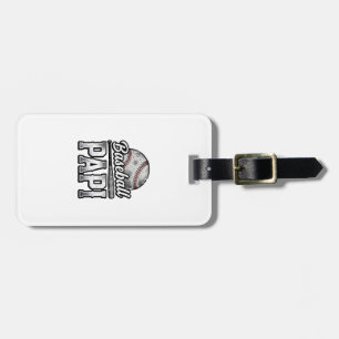 Vintage Baseball Papi Distressed Dad Shirt Design_ Luggage Tag