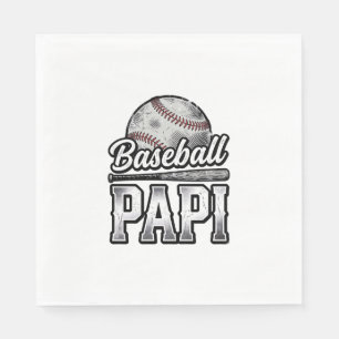 Vintage Baseball Papi Distressed Dad Shirt Design_ Napkin