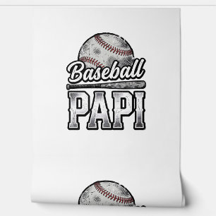 Vintage Baseball Papi Distressed Dad Shirt Design_ Wallpaper