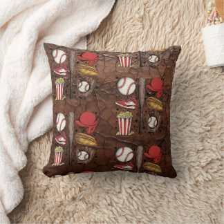 Vintage Baseball Pattern Cushion