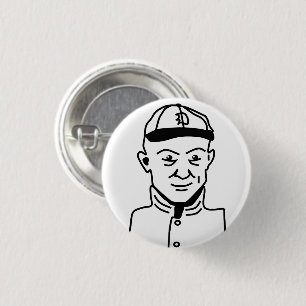 Vintage Baseball Player 3 Cm Round Badge