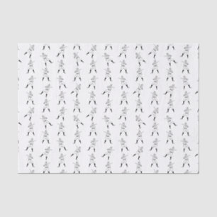 Vintage Baseball Player CUSTOM BACKGROUND COLOR Tissue Paper