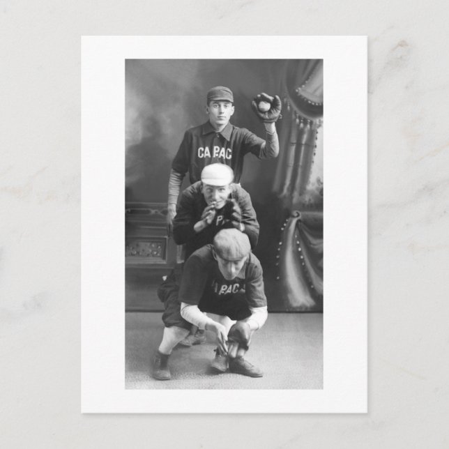 Vintage Baseball Players early 1900s Postcard (Front)