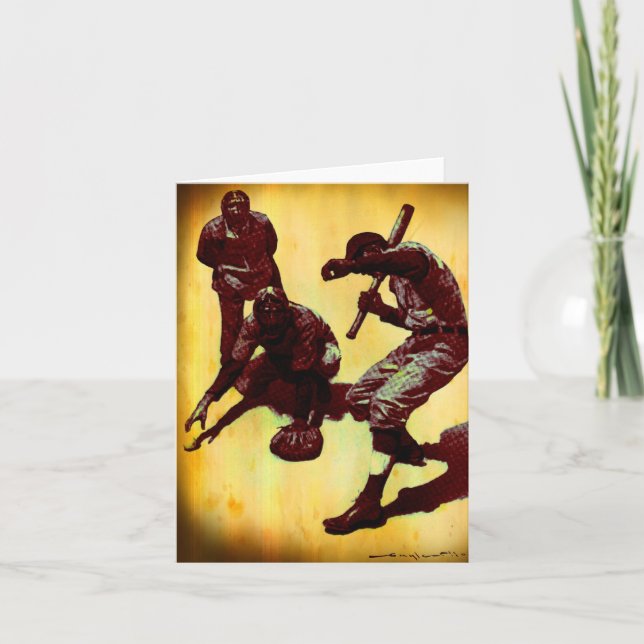 Vintage Baseball Players Note Card (Front)
