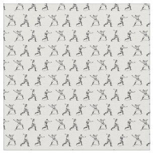 Vintage Baseball Players Sports Theme CUSTOM COLOR Fabric