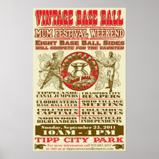 VINTAGE BASEBALL POSTER
