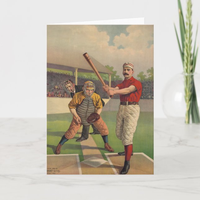 Vintage Baseball Poster Card (Front)