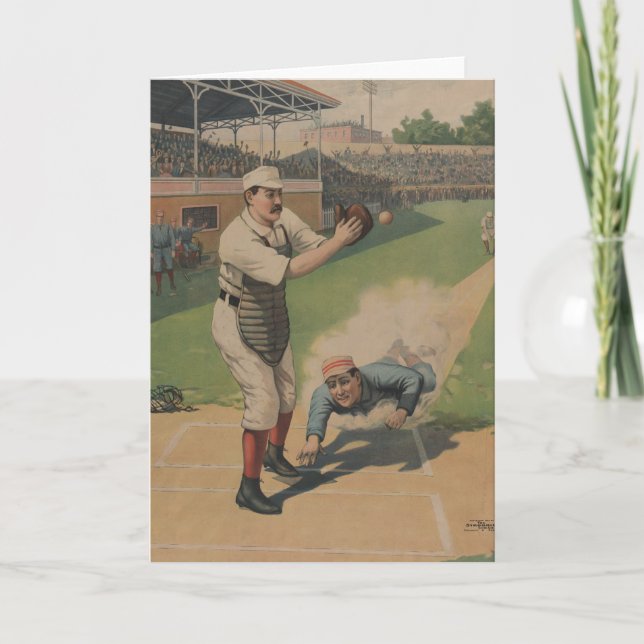 Vintage Baseball Poster Card (Front)