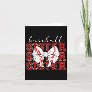 Vintage Baseball Sister Coquette Bow Sport Lover M Card