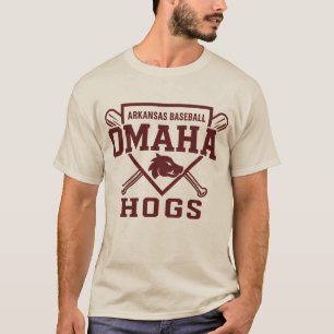 Vintage Baseball Team Logo Tee   Wild Boar & Bats 