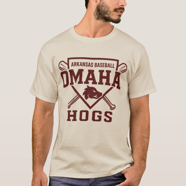 Vintage Baseball Team Logo Tee | Wild Boar & Bats  (Front)