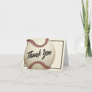 Vintage Baseball Thank You Card