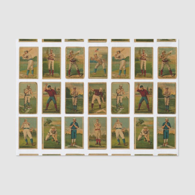 Vintage Baseball Tissue Paper (Front)