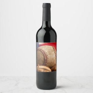 Vintage Baseball Wine Label