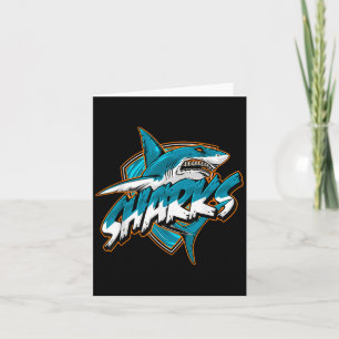 Vintage Basic Animal Funny Shark Retro Cute Meme Card