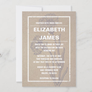 Vintage Basic Wedding Invitations