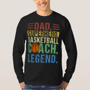 Vintage Basketball Coach Dad Sports  Father's Day T-Shirt