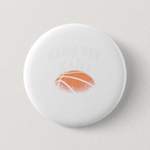 Vintage Basketball Game Day 6 Cm Round Badge
