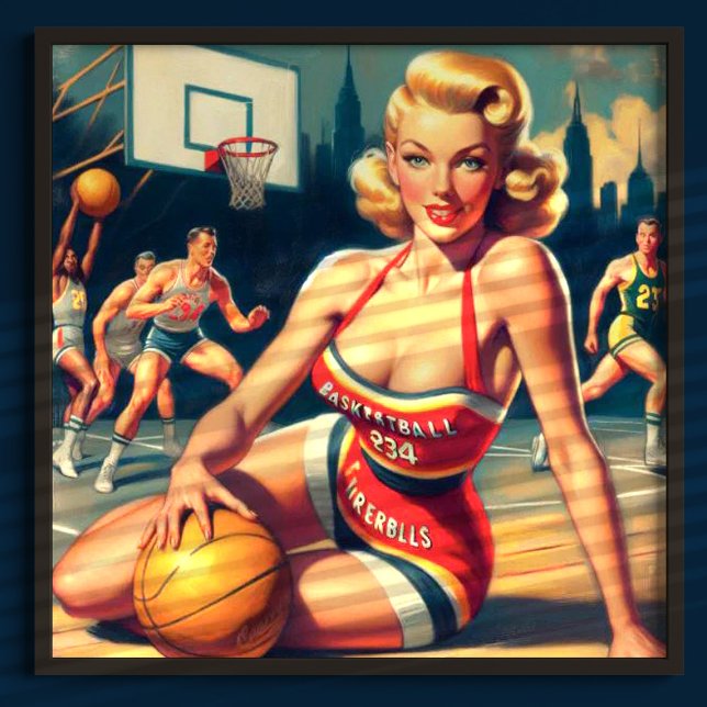 Vintage Basketball Girl Poster (Creator Uploaded)