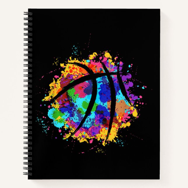 Vintage Basketball Graphic Design  Cool Basketball Notebook (Front)