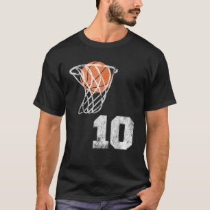 Vintage Basketball Jersey Number 10 Player Number T-Shirt
