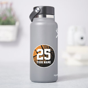 Vintage basketball jersey number vinyl sticker 