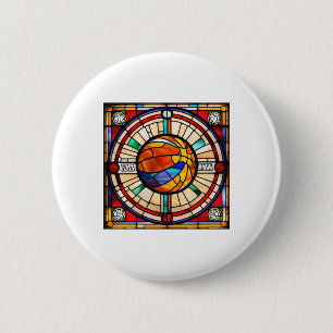 Vintage Basketball Logo 6 Cm Round Badge