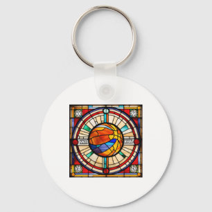 Vintage Basketball Logo Key Ring