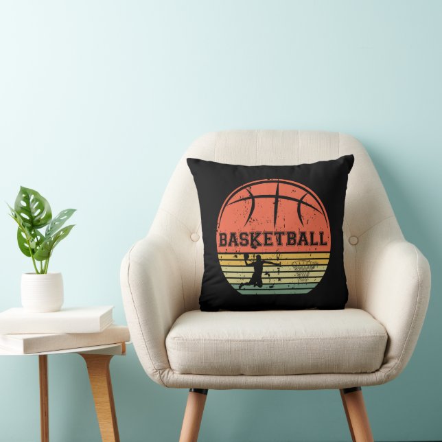 Vintage Basketball Player Slam dunk  Cushion (Chair)