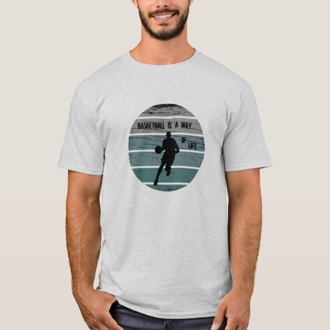 Vintage Basketball player  T-Shirt (Front)