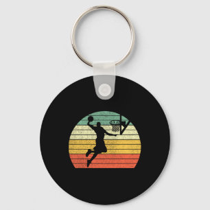 Vintage Basketball Silhouette Costume For Men And Key Ring