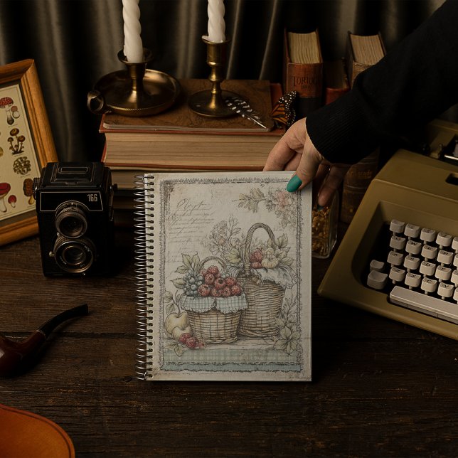  Vintage Baskets of Fruits Pattern  Notebook (Creator Uploaded)