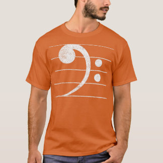 Vintage Bass Clef Bassist Bass Player  T-Shirt