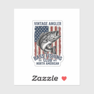 Vintage Bass Fishing American Flag Shirt Design (2