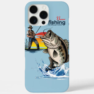 Vintage Bass Fishing Graphic Art [Male]  iPhone 16 Pro Max Case