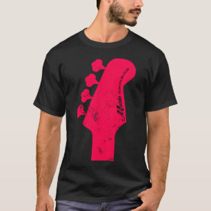 Vintage Bass Guitar Guitar Headstock Men T-Shirt