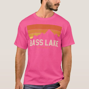 Vintage Bass Lake California Mountains Hiking Suns T-Shirt