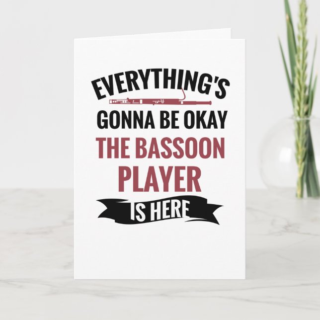 Vintage Bassoon Gifts | Bassoon Player Gifts Card (Front)