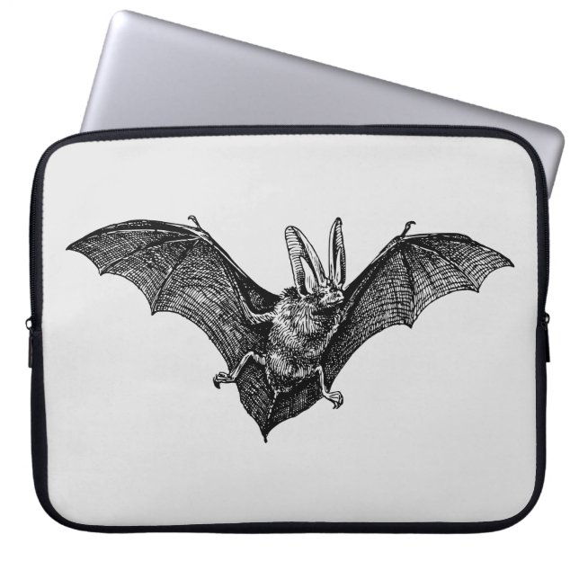 Vintage Bat Gothic Vampire Laptop Sleeve (Front)