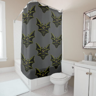 Vintage Bat Shower Curtain