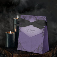 Vintage Bat Until Death Purple Wedding