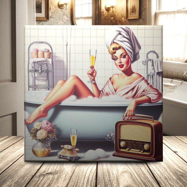 Vintage Bath Pin-Up Tile (Creator Uploaded)