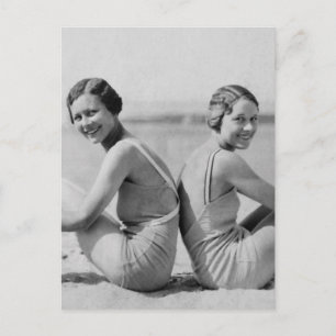Vintage bathers postcard