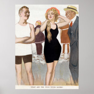 Vintage Bathing Beauty Poster