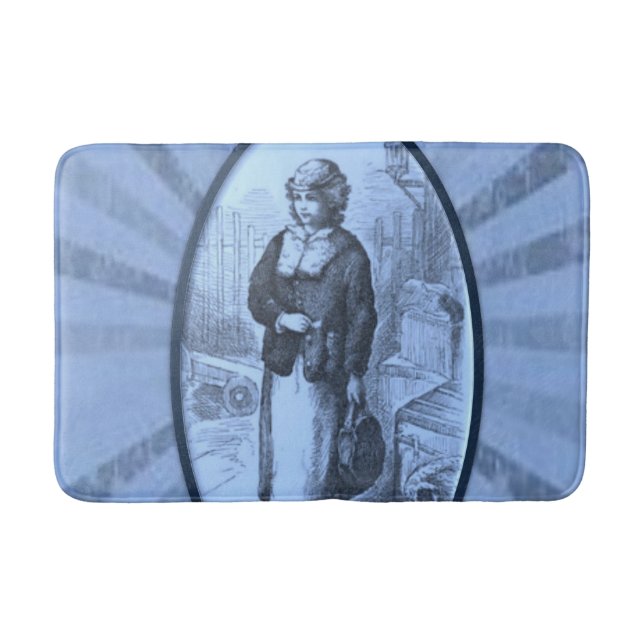 vintage bathroom bathmat (Front)