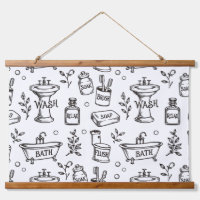 Vintage Bathroom Decor - White/Black